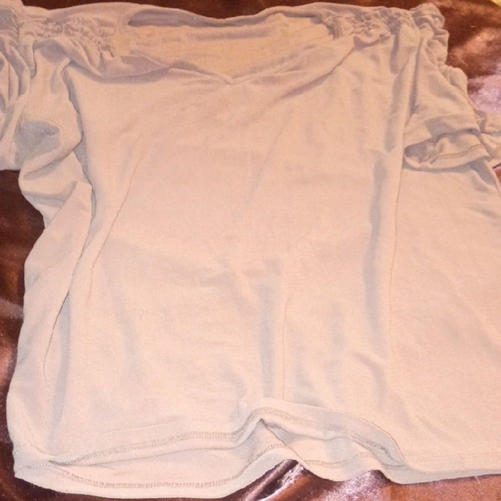 Women’s Lightweight Cream Blouse - Casual V-Neck Top